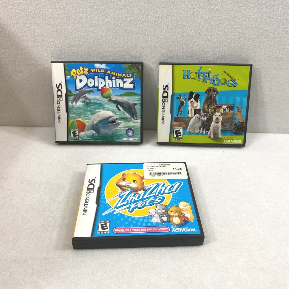 Nintendo DS Games DolphinZ / Hotel For Dogs / Zhu Zhu Pets Animal Games Gift